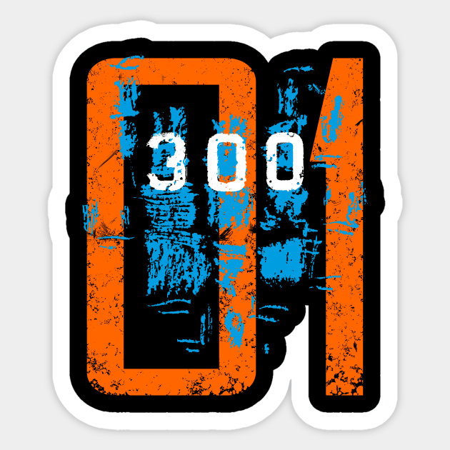 300 No. 1  Causal Number Design Sticker by Nikokosmos